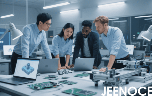 Jeenoce engineers designing custom automation solutions for high-end manufacturing.png